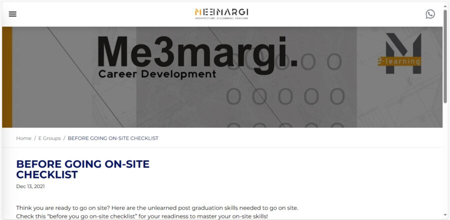 Before you go on-site checklist