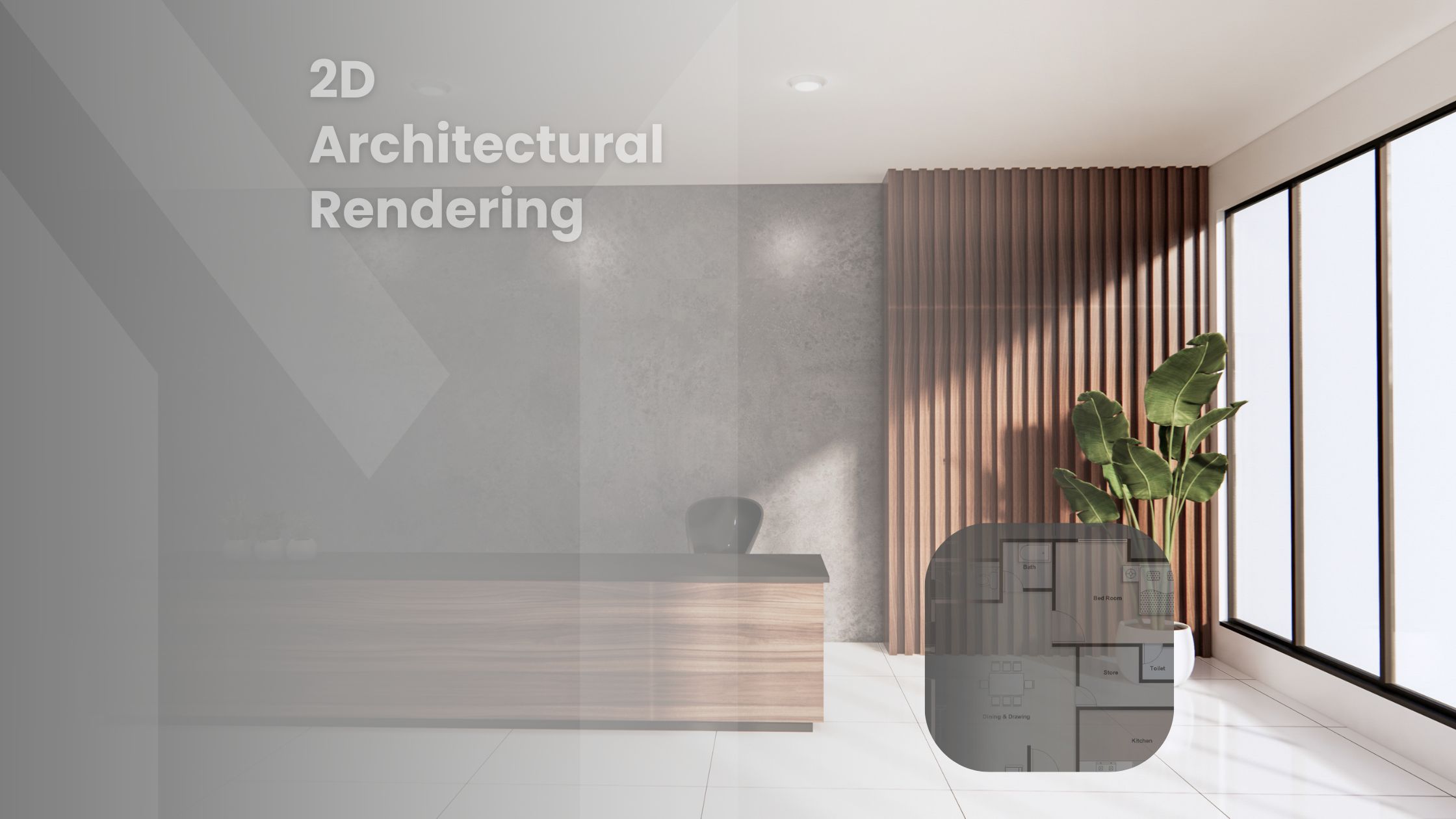 2D Architectural rendering using AI and photoshop