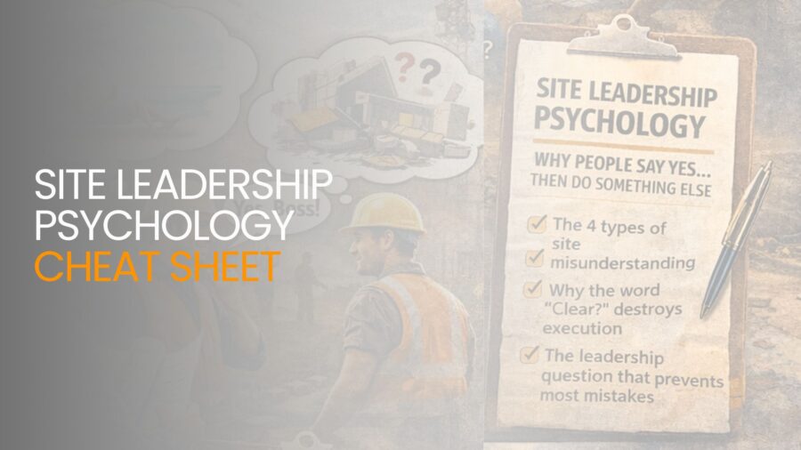 SITE LEADERSHIP CHEAT SHEET