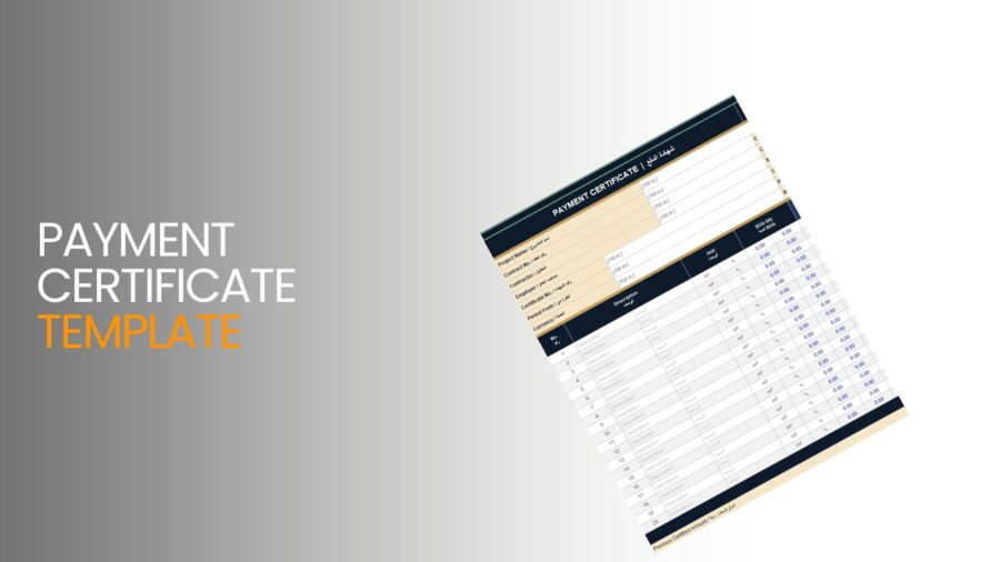 Payment Certificate Template