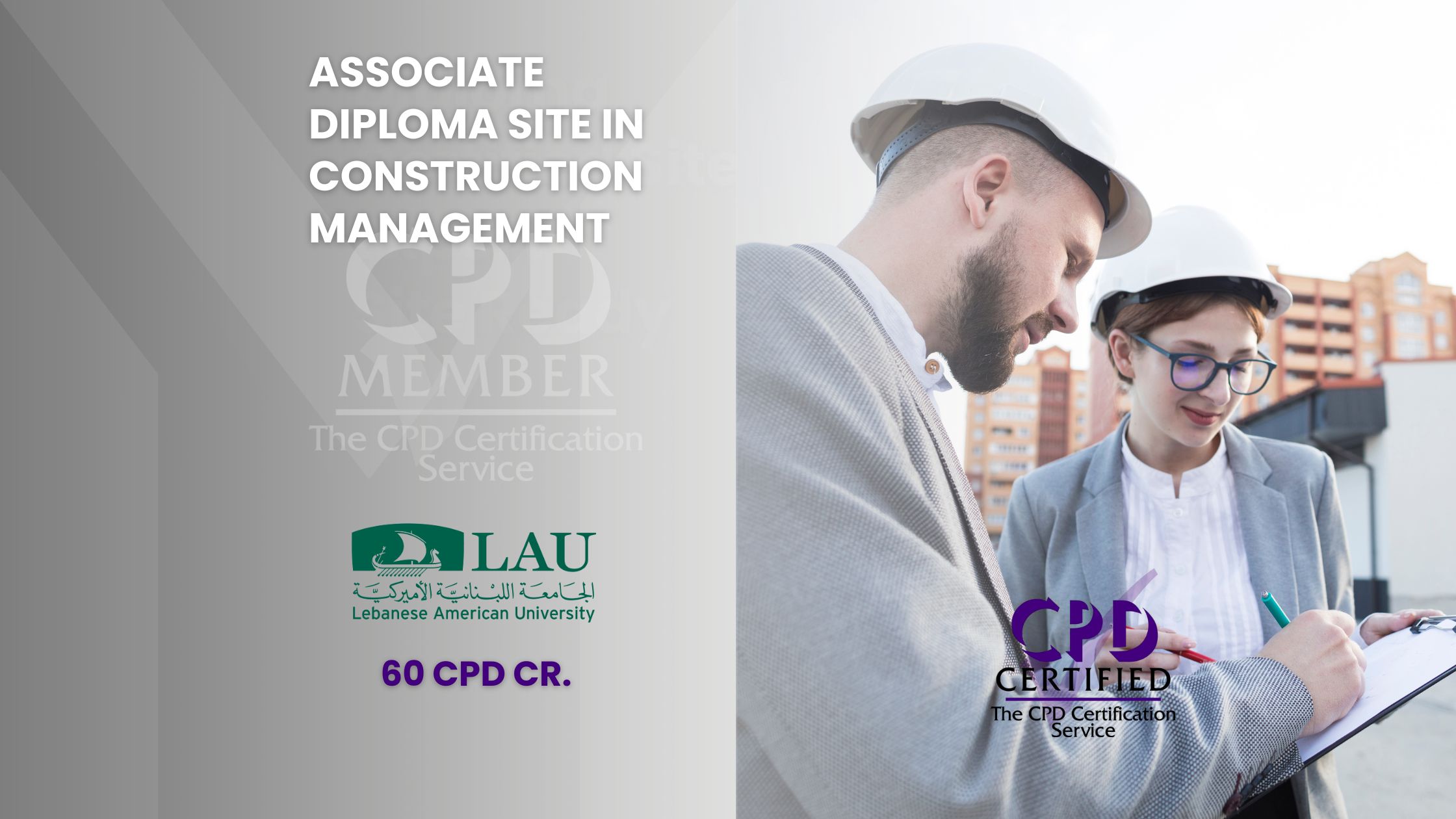 construction management diploma training