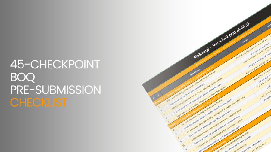 45-checkpoint BOQ pre-submission checklist